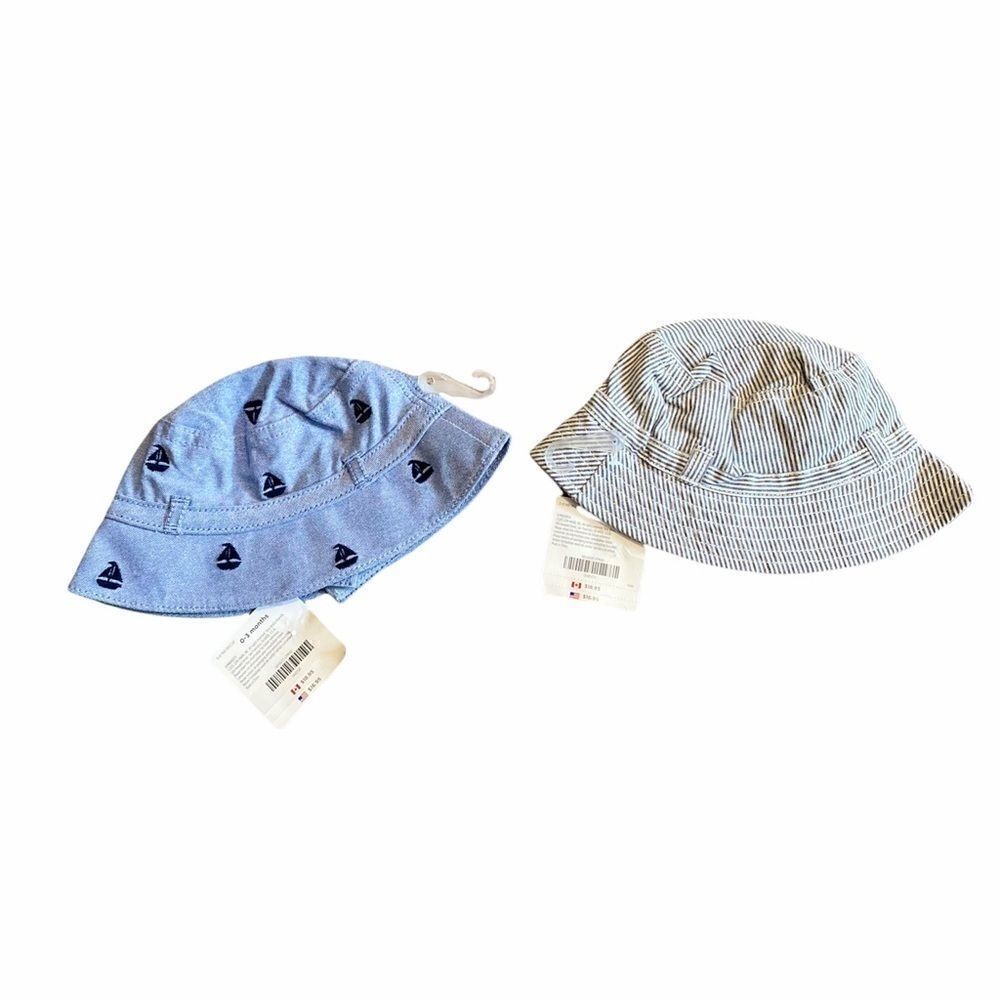 NWT Gymboree Bucket Lot if Two Sun Swim Hats 0-3Mo